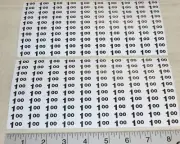 Automatic Products AP snack machine price label stickers, $1.00 & $1.05 qty. 200