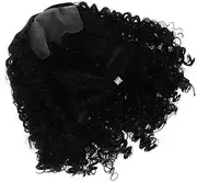 WRITWAA Short Wavy Wig with Bangs Curly Synthetic Hairpiece for Cosplay and Costume Parties for Halloween and Fancy Dress Events Fun Fake Hair for Unique Styling