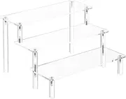 1Pc Acrylic 3 Tiered Display Stand Shelf, Acrylic Perfume Stand Organizer Acrylic Display Riser,3 Tier Clear Acrylic Display Risers Stand Shelf, 3-Tier Clear Acrylic Display Stand Display Shelf, 20cm