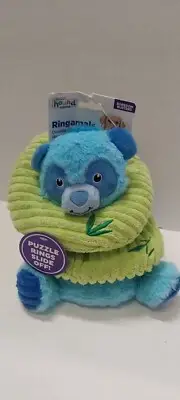 Outward Hound Interactive Puzzle Ring Dog Toy Crinkle Squeaky Plush Panda NEW!!