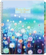 2024-2025 Teacher Planner - Academic Planner 2024-2025, Teacher Lesson Planner from July 2024 to June 2025, 11" x 8.3", Weekly & Monthly Lesson Plan Book for Teachers - Blue Floral