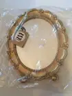 NEW Vintage 1943 Syroco Mirror Oval Table Top/Wall Gold Frame Accent Bows Ribbon