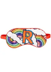 Jessica Russell Flint R Is For Rainbow Silk eye Mask - Multicoloured - One Size One Size