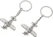 [VALICLUD] 2pcs Airplane Keychains Chic Bag Pendant Durable Key Ring Holder Creative Key Ornament for Bags Lightweight Design Workmanship