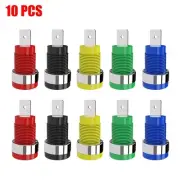 10 Pcs Secure 4mm Safety Banana Socket Panel Mount Test Probe Binding Connector
