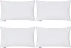 4-Pack 100% Cotton Lumbar Comfortable Solid Decorative Throw Pillow Case Rectang