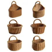 Wall Hanging Planter Plant Flower Pot Handmade Wicker Rattan Basket Home Decor