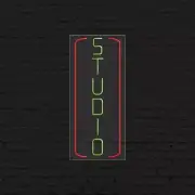 Studio Sign for Business Displays | LED Flex Neon | 13"W x 32"H x 1"D