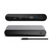Belkin Connect Pro Thunderbolt 4 Dock - Space Grey (INC006auSGY), Dual Display,40 Gbps, 90W Power Delivery, 2YR