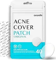 Avarelle Acne Pimple Patches (40 Count) Absorbing Hydrocolloid Spot Treatment with Tea Tree Oil, Calendula Oil and Cica, Certified Vegan, Cruelty Free