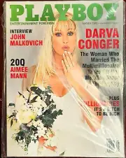 Playboy Magazine August 2000 Darva Conger John Malkovich Aimee Mann Millionaires