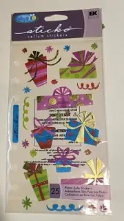 Birhtday Present Stickers Brand New Package Unopened sticko vellum Cathy B box
