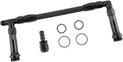 Braided AN6 Dual Feed Carb Fuel Line Double Pump Suitable for 4150 Holley Carburetor Black