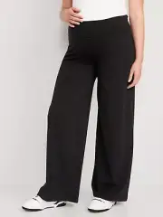 Old Navy Maternity Rollover-Waist PowerChill Wide-Leg Pants Black Size XXL