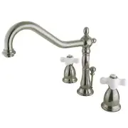 Kingston Brass KS199.PX Heritage 1.2 GPM Widespread Bathroom - Nickel