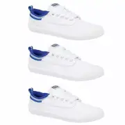 3 x Mens Dunlop Volley International Volleys Men's Canvas Shoes White Black Grey