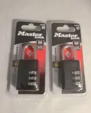 Master Lock 647D Combination Padlock, Black - Lot of 2