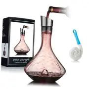 YouYah Wine Decanter Set,Red Wine Carafe with Built-in-Aerator,Wine