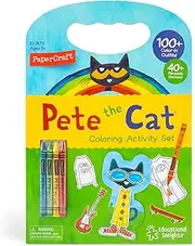 Educational Insights Pete The Cat Papercraft Paper Doll Coloring Set, 100 Outfits, Boys & Girls Ages 3+