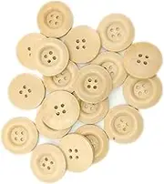 STOBOK 100pcs DIY Wooden Buttons 25mm Wide Bulk Craft Buttons for Sewing Knitting Scrapbooking
