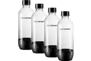 SodaStream Fuse Bottle Carbonating Sparkling 1L 4 Pack Black