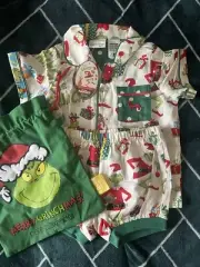 Peter Alexander Christmas Grinch pj set Baby size 12-18 Months BNWT