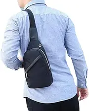 [Generic] New Canvas Men's Shoulder Bag Backpack Multi purpose Color Solid Outdoor Sports Chest Small Crossbody