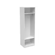 Flexi Storage Wardrobe White Matte 1 Hang Rail And 2 Shelf Unit