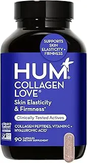 [HUM] Collagen Love - Type I & III Collagen Peptides Supplement for Skin with Hyaluronic Acid (90 Capsules)