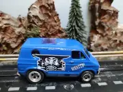 CUSTOM AFX HO SLOT CAR BODY- " WANTED " BANDITO DODGE VAN-CLEARANCE
