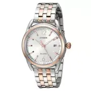 Citizen Women's Watch LTR Silver Tone Dial Two Tone Bracelet FE6086-74A