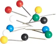 Amazon Basics Push Pins Map Tacks, Plastic Head, Steel Point, Assorted Colors, 200-Pack