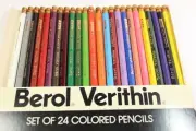 BEROL VERITHIN Set of Colored Pencils Thin Lead Art Drawing Pencils 23/24 NEW