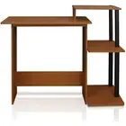 Furinno Computer Desk with Shelves Light Cherry/Black
