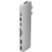 Hyper PRO GN28D-SILVER USB Type C Docking Station for Notebook/Desktop PC - Memory Card Reader - microSD, SD - 100 W - Silver - 4K, 5K - 3840 x 2160,