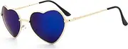 [TOBILE] Polarized Sunglasses Ladies in The Form of Heart Sunglasses Fashion Without Hoop Love Lens Sunglasses (Color : All Over)