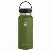 OLIVE Hydro Flask 32oz Water Bottle Wide Mouth Flex Cap Insulated Stainless