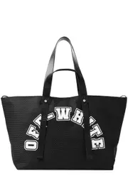 Off-white Day Off Medium Jersey-mesh Tote - Black And White ONE SIZE