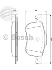 Bosch Brake Pad Front Set Volvo S60 S80 V70 (BP291) (for: Volvo)