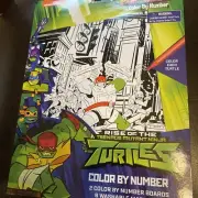 NEW Pop-Outz Color by Number Teenage Mutant Ninja Turtles 2019 Nickelodeon 5+