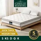 Giselle Bedding 22cm Mattress All Size Pocket Spring Euro Top Medium Firm Foam