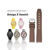 在飛比找ETMall東森購物網優惠-適配Swatch×Omega表帶尼龍紋橡膠歐米茄斯沃琪聯名腕