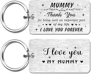 [FALOGI] Personalised Mummy Gifts from Daughter Son, Birthday Gifts for Mummy, Best Mum Presents, Engraved Keyring for Mother's Day Christmas, Mummy Keyring, l