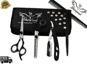 6” Professional Salon Hair Cutting Scissors Thinner Barber Shears Razor Set Kit