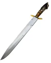 Huge Facon Daga Criollo Knife Handmade Deer Antler Asta & Bronze