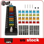 ?ATC/ATO 12 Way Blade Fuse Block Box Holder Universal Kit For Marine Car Truck