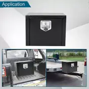 18"x12"x14" Black Steel Waterproof Heavy Duty Truck Tool Box with T-Handle Lock