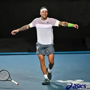 Asics 短袖上衣 Tennis Tee 男款 紫 藍 透氣 緹花布 彈性 運動 網球 短T 2041A244501