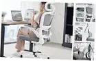 Office Chair Ergonomic Desk Chair, 330 LBS Home Mesh Office Desk Chairs White