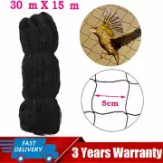Black 30M x 15M Anti Bird Netting Commercial Pest Net Plant Fruit Tree Bird Net